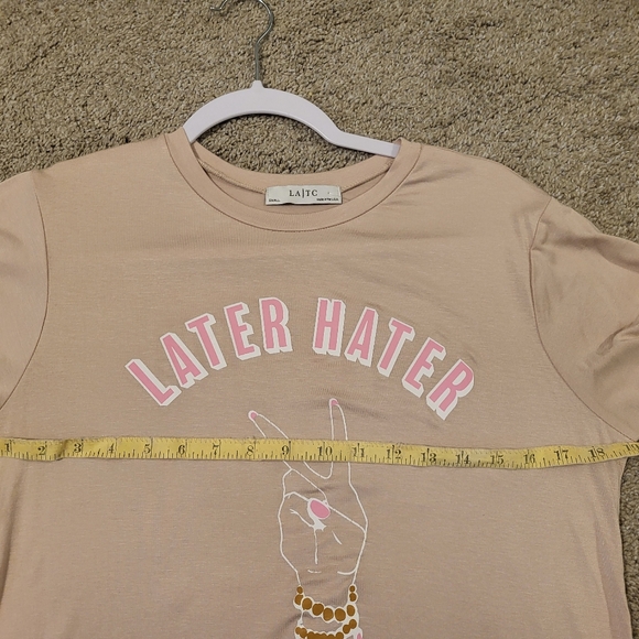 Later Hater Women's T-shirt with peace sign - Picture 5 of 7